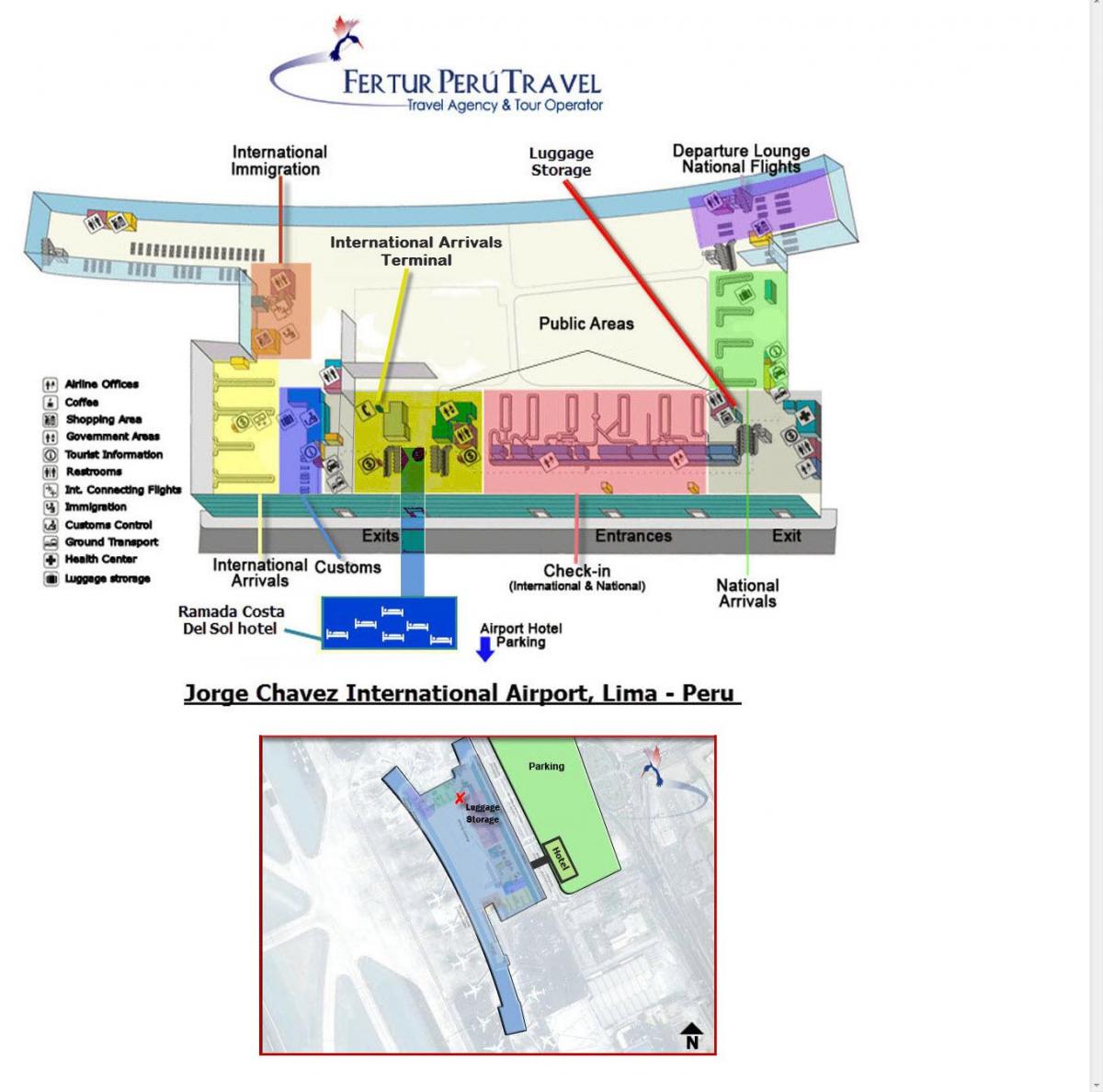 Lima airport terminal mapa