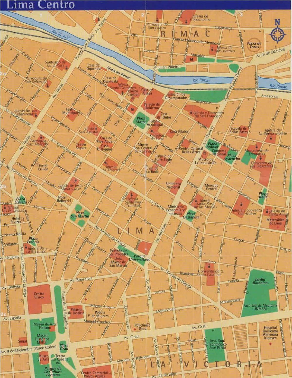 Lima peru mapa ng kalye