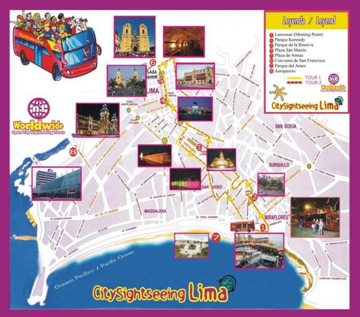 turista mapa ng Lima peru