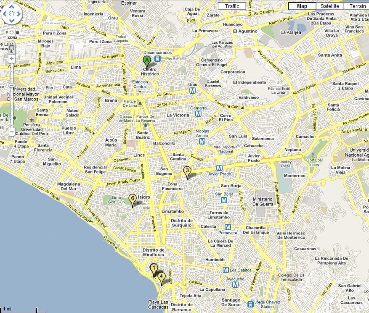 Mapa ng lince Lima peru