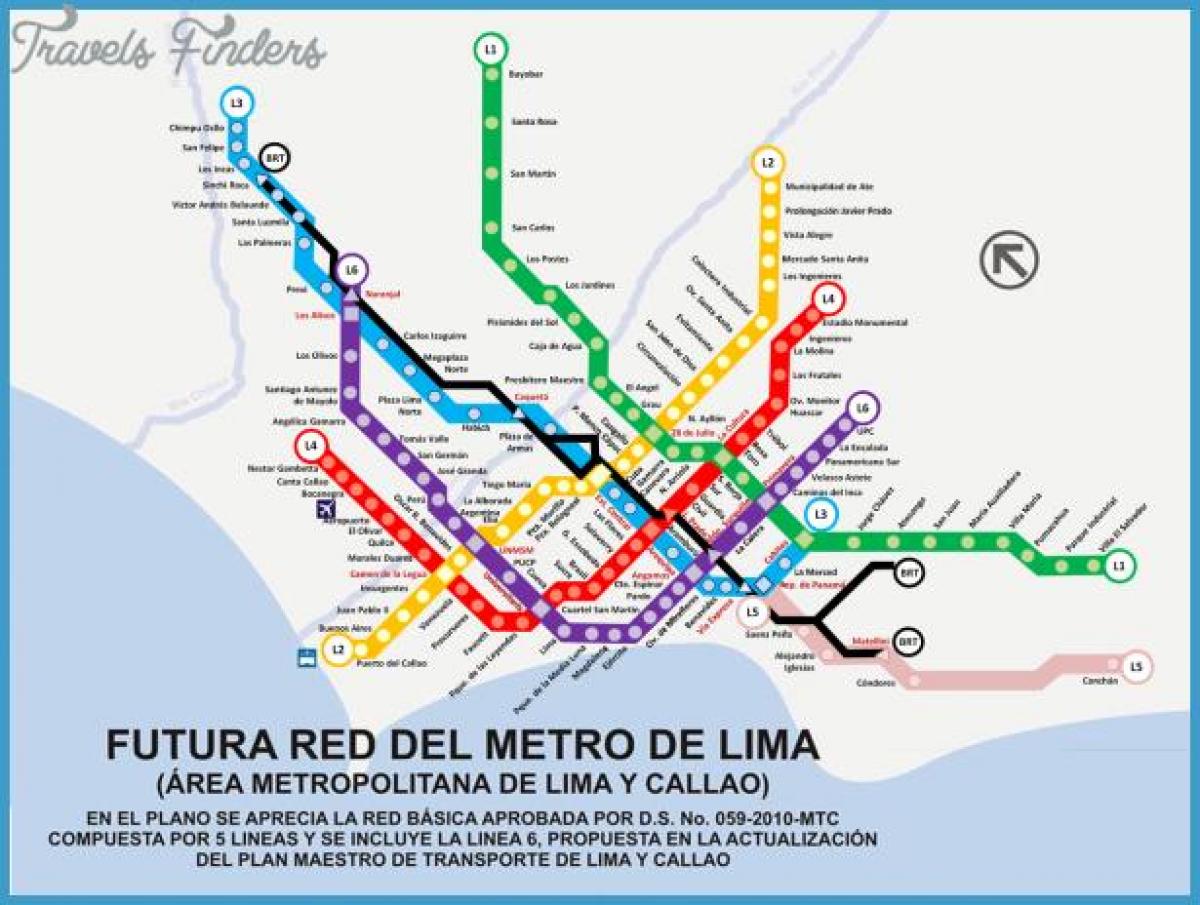 Mapa ng metropolitano Lima