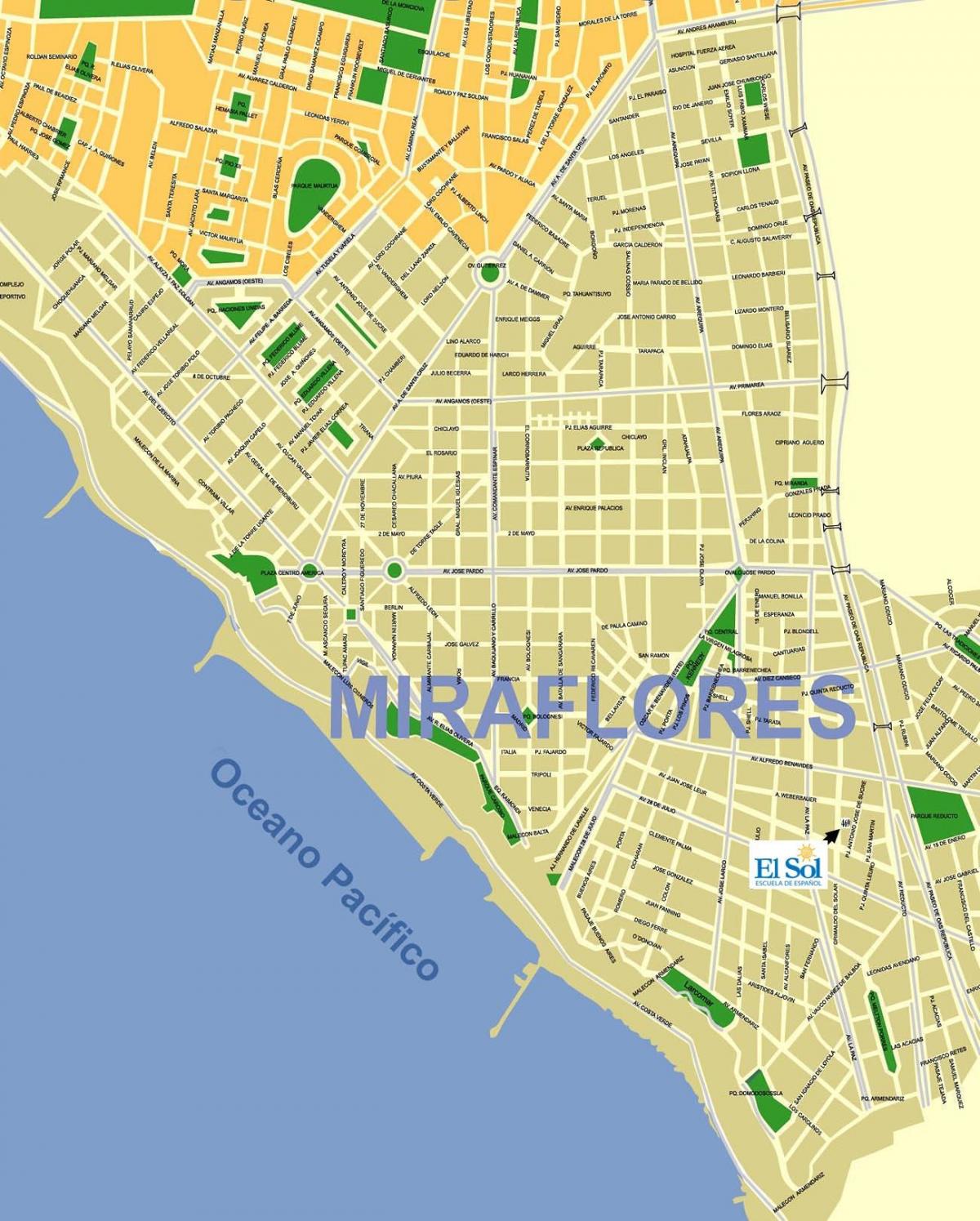 Lima miraflores mapa