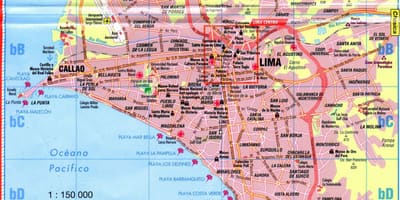 Mapa ng Lima hop sa hop-off bus
