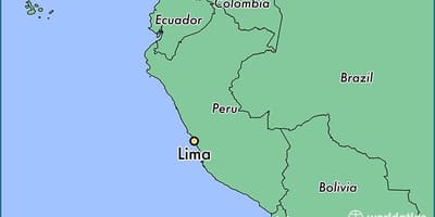Lima peru sa mapa ng mundo