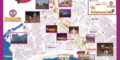 Turista mapa ng Lima peru